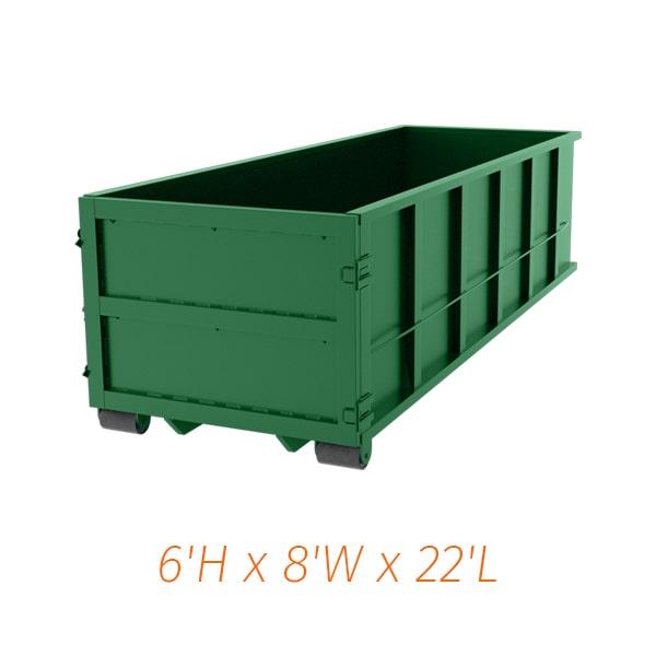 hazardous waste, electronics, and certain types of liquids cannot be disposed of in 30-yard dumpsters